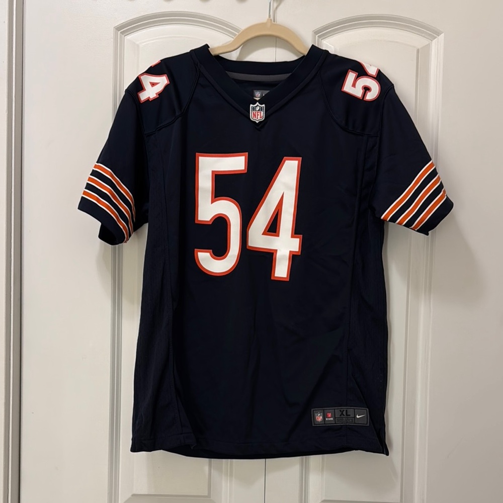 Chicago Bears Brian Urlacher Navy Blue Football Jersey Youth XL